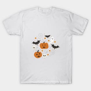 Pumpkin Party on Beige T-Shirt